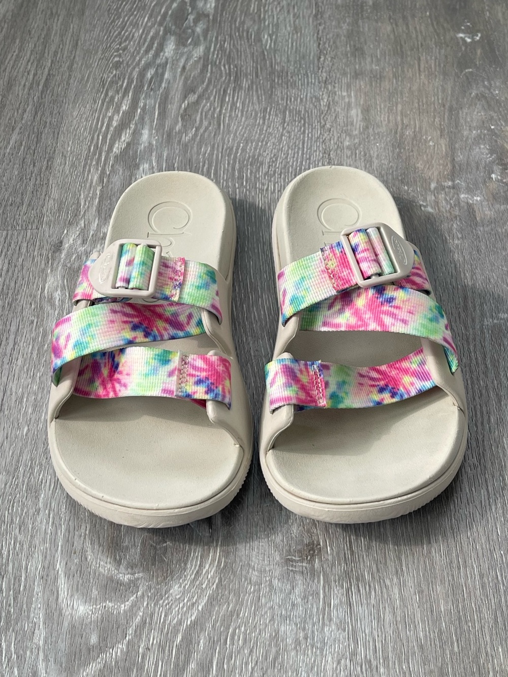 Chaco Chillos Tie-Dye Slide Sandals Size 7